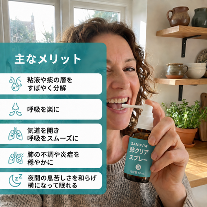 Sanovia™ 肺クリーンスプレー