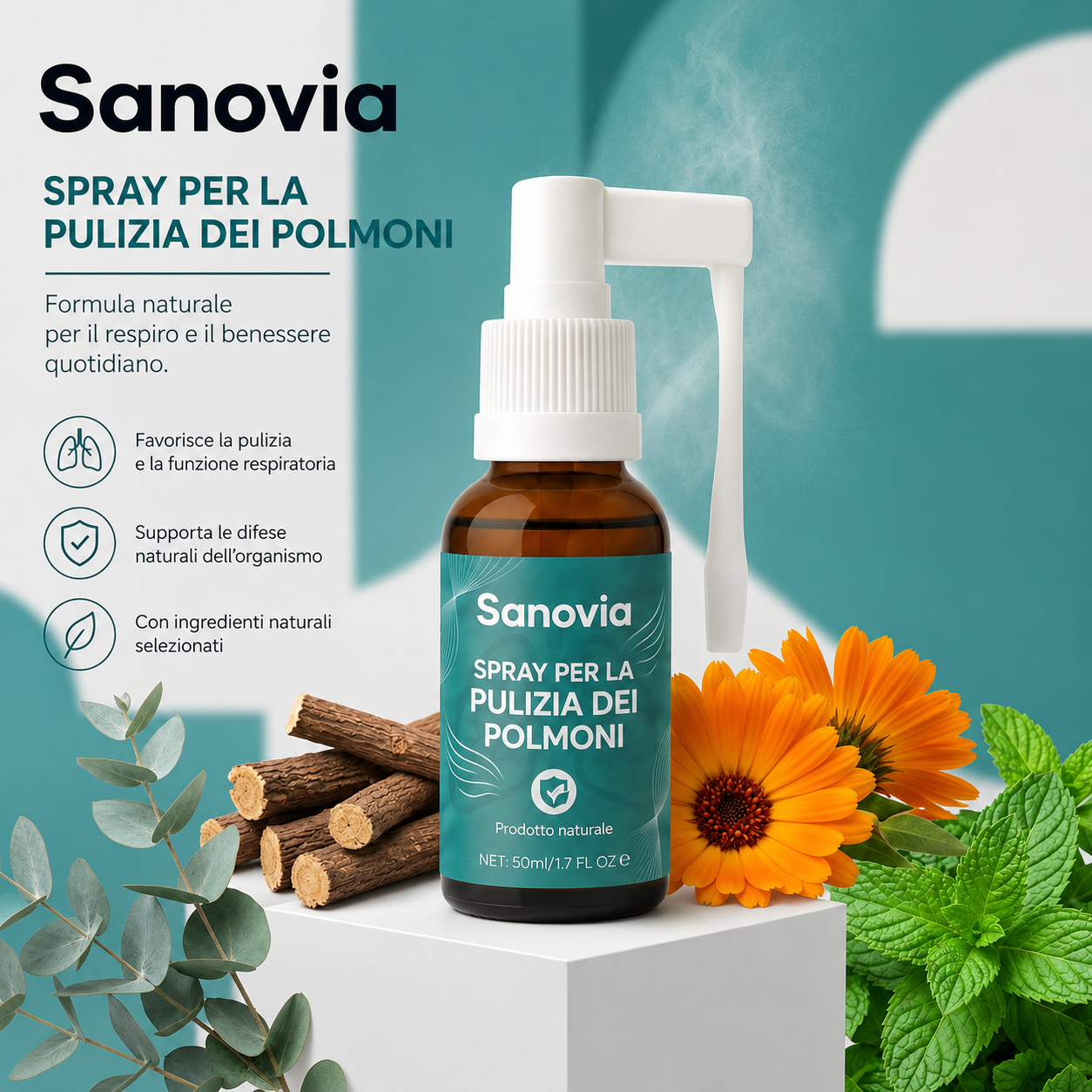 Sanovia™ Spray Purificante per i Polmoni