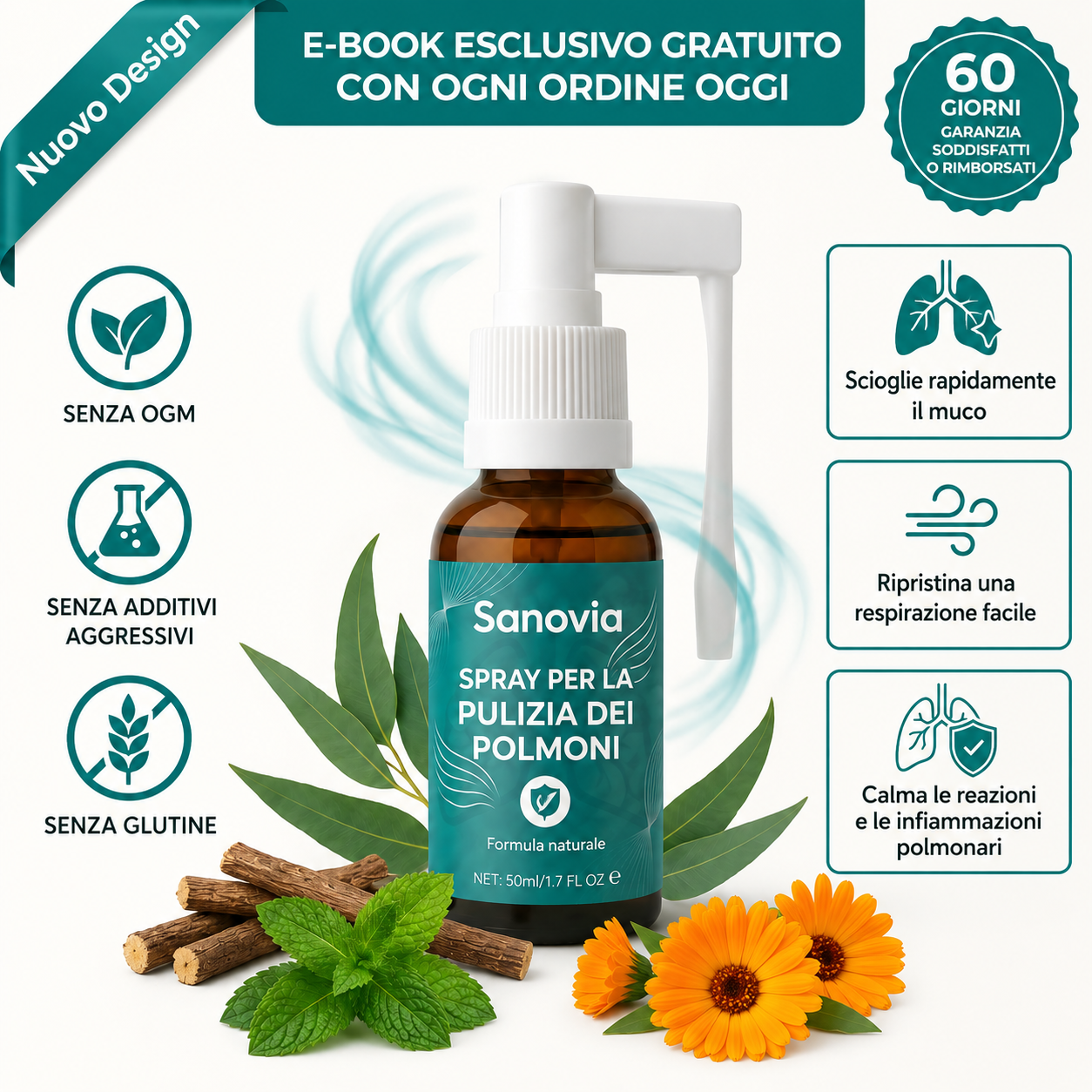 Sanovia™ Spray Purificante per i Polmoni