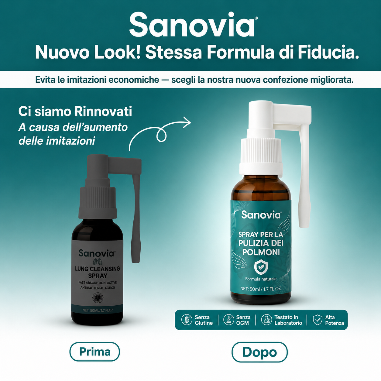 Sanovia™ Spray Purificante per i Polmoni