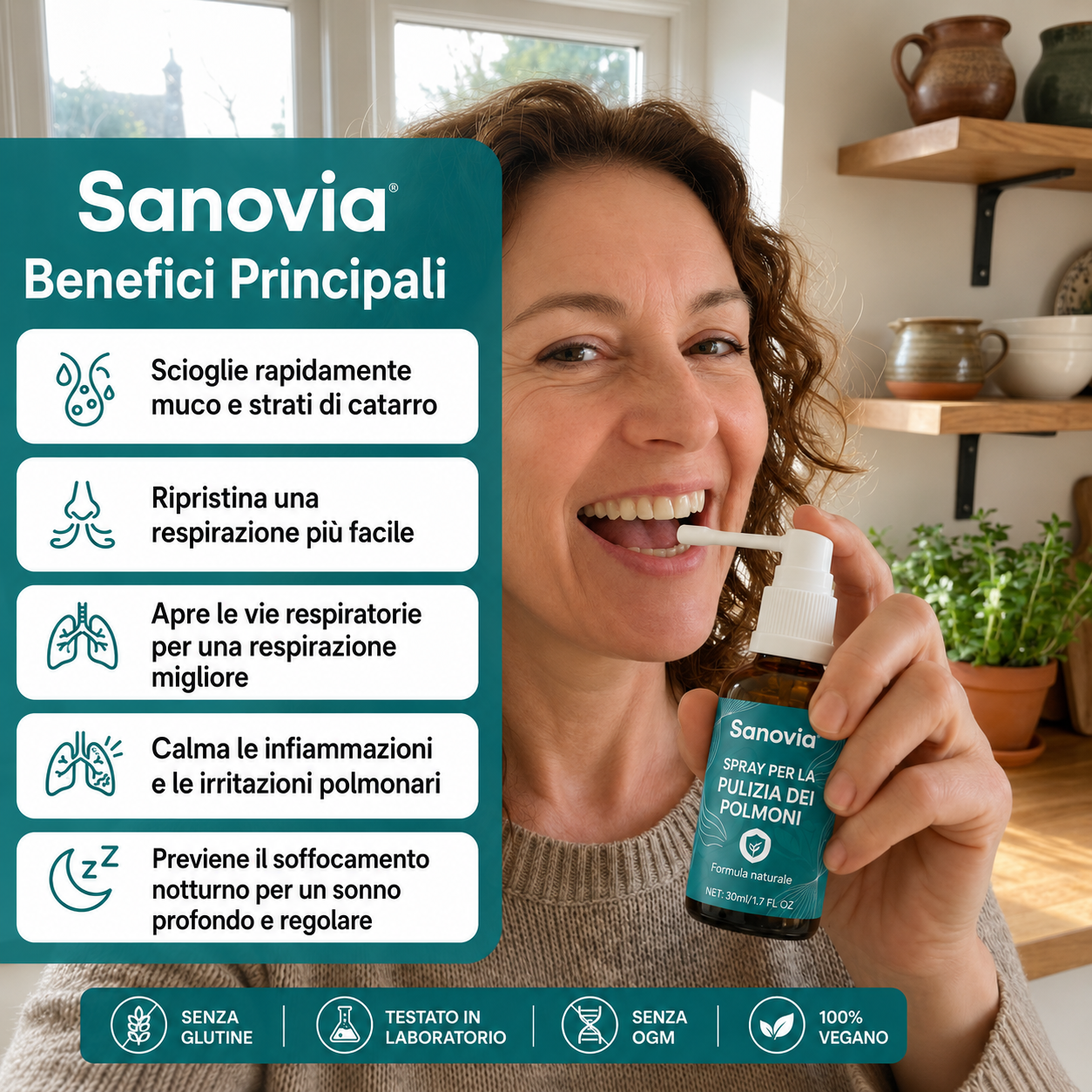 Sanovia™ Spray Purificante per i Polmoni