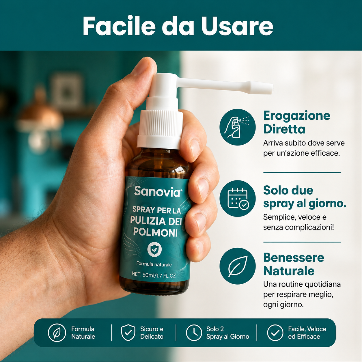 Sanovia™ Spray Purificante per i Polmoni