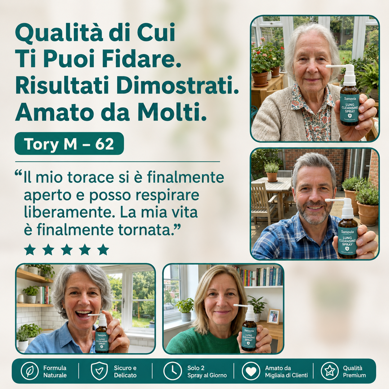 Sanovia™ Spray Purificante per i Polmoni