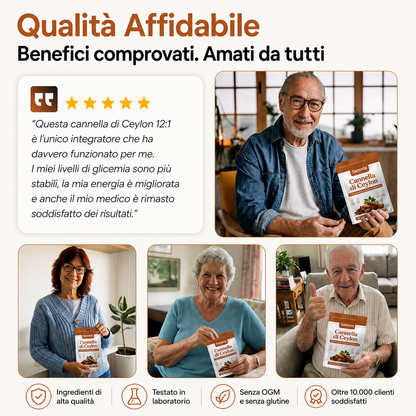 Cannella di Ceylon (equivalente a 7200 mg) con olio MCT