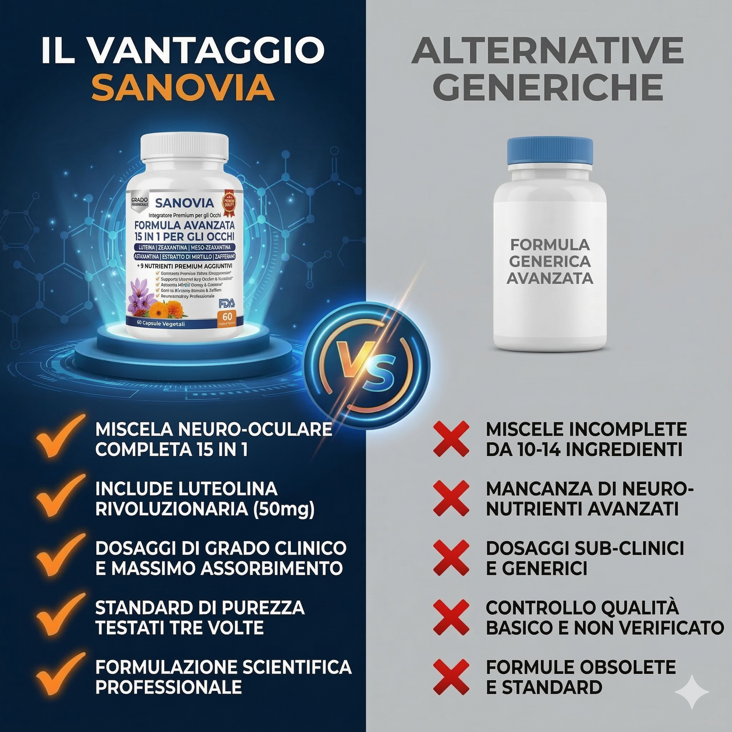 Sanovia - Formula avanzata per gli occhi 15 in 1