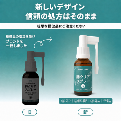 Sanovia™ 肺クリーンスプレー